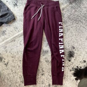 Maroon Victoria Secret Jogger Pants